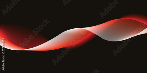 Fotografie An abstract vector illustration of a red heart shape on a black background with