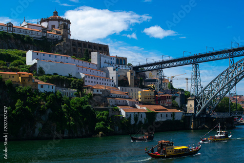 Fotografie View from the metallic bridge city of Porto - Portugal