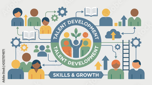 Photos People skills growth and development concept.