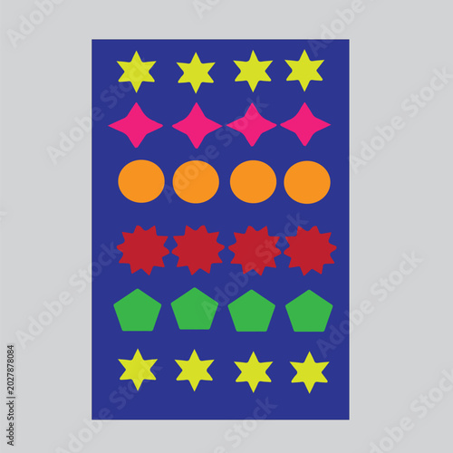 Vector illustration of stars and stripes with festive star symbols and decorative wallpaper design