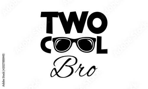 Two cool bro logo with sunglasses
