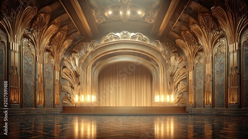 Luxurious art deco theater interior