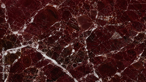 Tableau sur toile Deep red marble texture with intricate white veining surface texture abstract ba