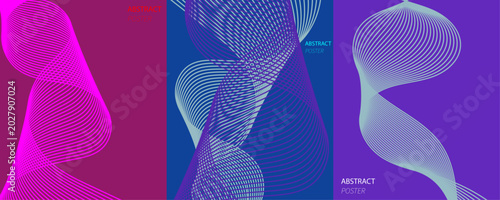 Abstract flowing vertical wave pattern created with fine dots and gradients sound wave abstract vertical gradient background movement decoration