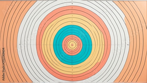Abstract Archery Target Close-Up