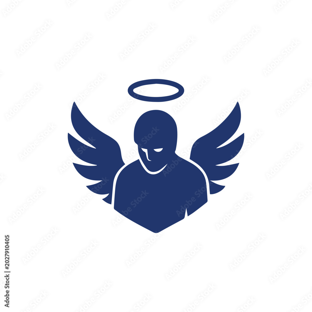 Fototapeta premium Fallen Angel Emblem Logo