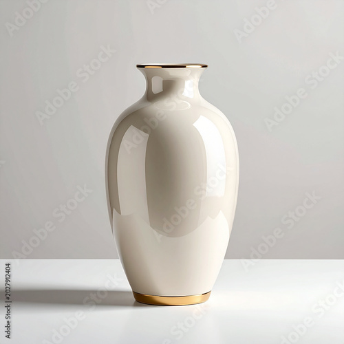 Elegant White Ceramic Decorative Vase