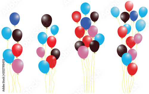 Vibrant Gradient Balloons Vector for Celebration & Party
