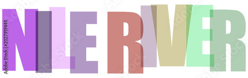 Fotografía Nile River colorful typography design element graphic