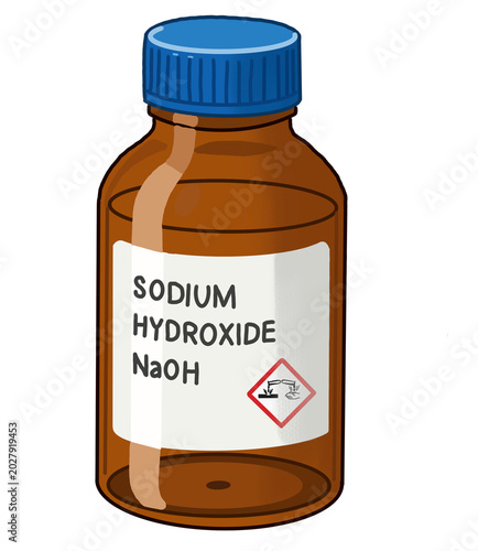     Sodium Hydroxide Chemical Bottle