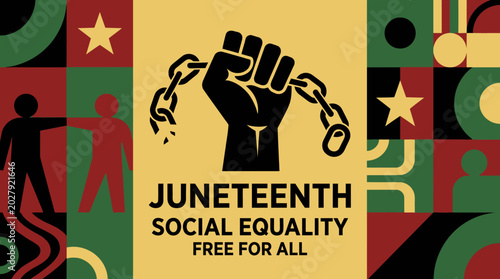 Картината върху платно Juneteenth Social Equality Freedom Celebration.