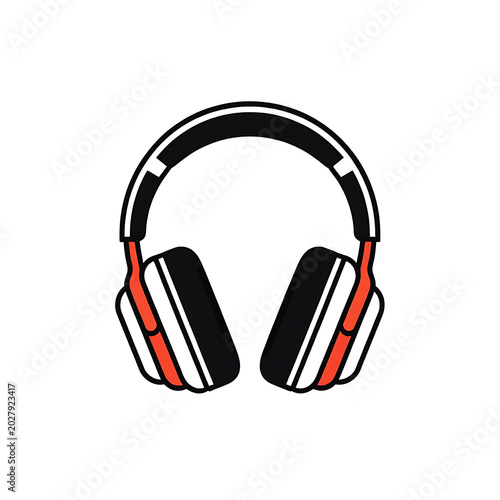 Over-ear headphones isolated on white background