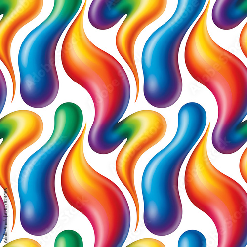 Rainbow colorful wavy pattern