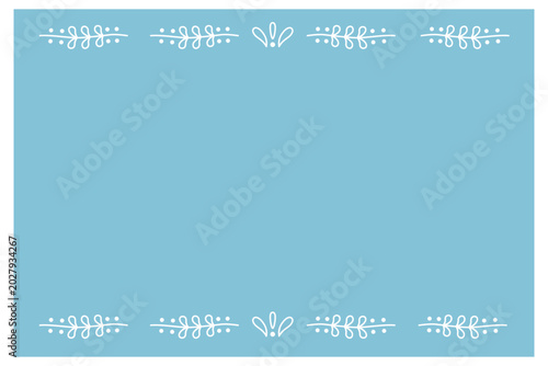 Blue Nordic decorative frame border design