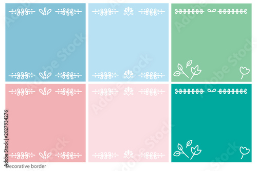 Scandinavian decorative frame border set