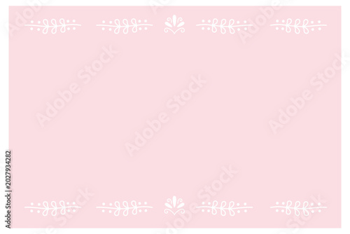 Pastel pink Nordic decorative frame border