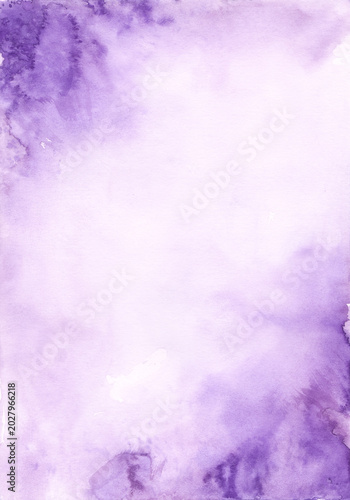 Abstract purple watercolor background with subtle paper texture