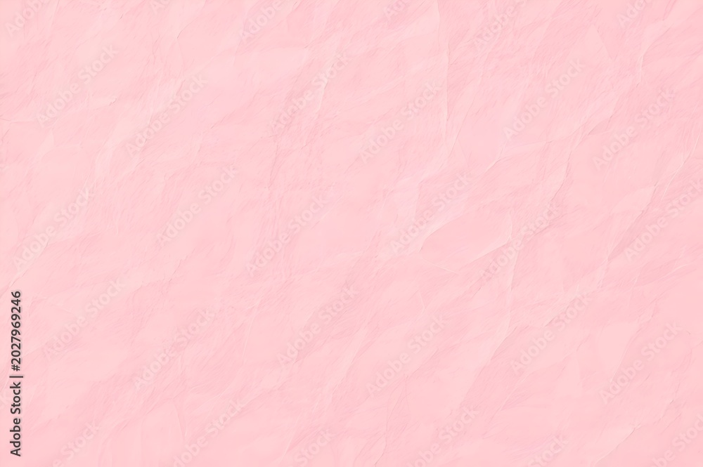 Fototapeta premium Crumpled light pink paper texture background with soft wrinkles