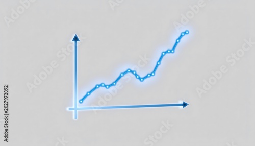 Business growth graph showing positive success trend with business statistic increase