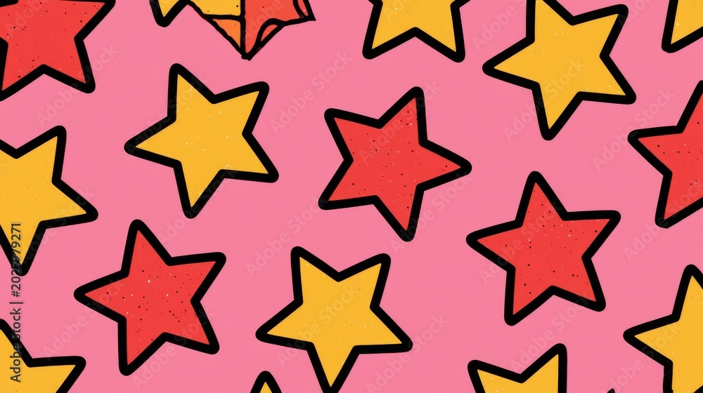 Obraz premium Colorful Star Pattern Background
