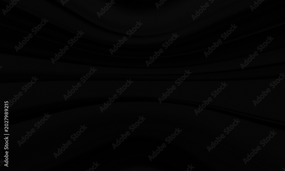 Fototapeta premium abstract black background with carbon fiber texture and panoramic or cylindrical effect (fisheye effect)