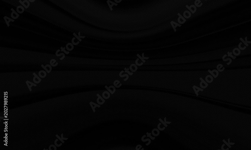 Fotografie abstract black background with carbon fiber texture and panoramic or cylindrical