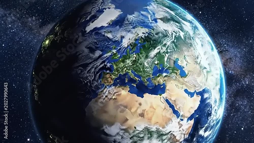 Earth from space blue planet.