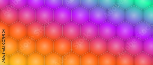 Abstract colorful hexagon pattern background backgorund