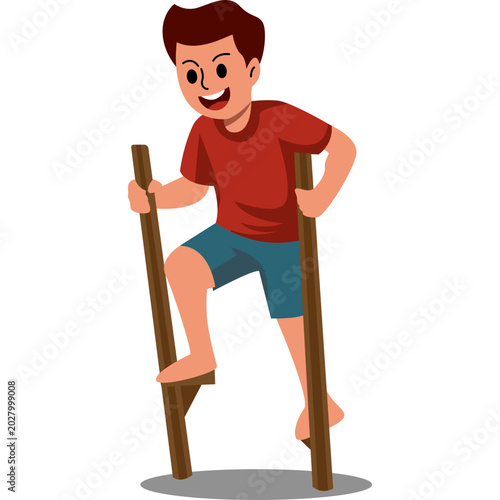 Indonesia Independence Day Traditional Games Illustration
