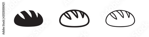 Fotografie Loaf of bread icon, symbolizing bakery, food, and staple carbohydrates in a simple, rustic style