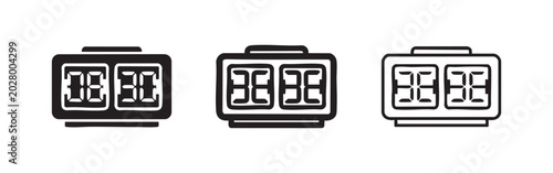 Fotografie Digital Scoreboard Counter Display Icon Set