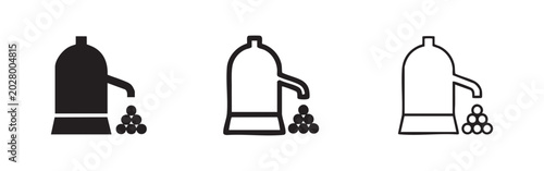 Photos Manual Press and Extraction Machine Icons - Traditional Juice and Fruit Press Sy