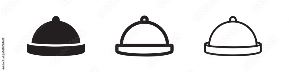 Obraz premium Winter Hat or Beanie Icon Set, Warm Headwear Accessory Vector Illustration for Cold Weather