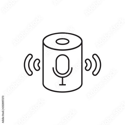 Foto Voice Recognition Icon Isolated on White Background Illustration