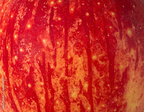 Seamless red apple skin with natural striations texture overlay concept
