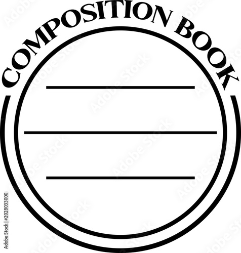 Classic Editable, Composition, Notebook, Label, Blank, Template,