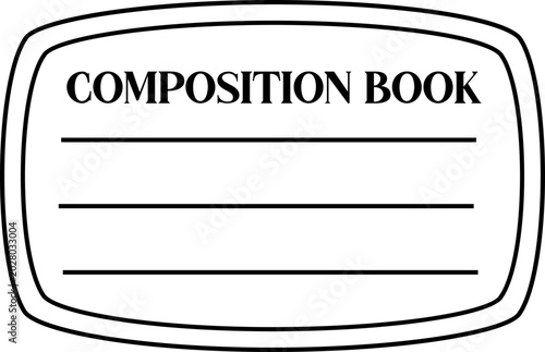 Classic Editable, Composition, Notebook, Label, Blank, Template,
