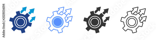 Photos Improvement icon set multiple style collection