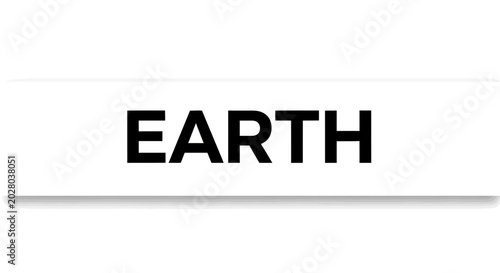 Tableau sur toile EARTH word text on a white background with shadow effect