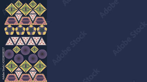 Fotografie Vertical Mystic Eye and Geometric Side Border