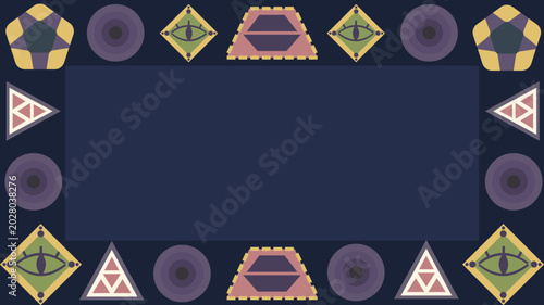 Obraz na płótnie Modern Minimalist Sacred Geometry Frame Vector