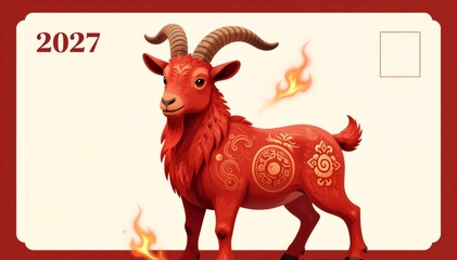 Red fire goat lunar new year 2027
