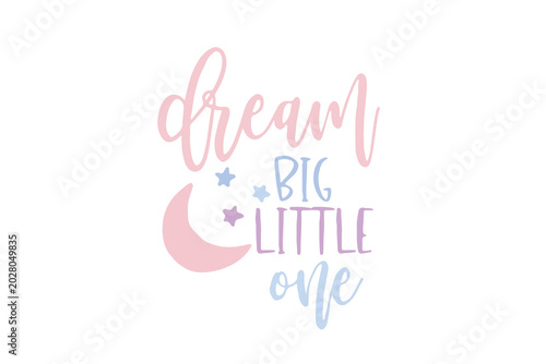 Dream Big Little One Moon Stars Newborn Baby Onesie Design