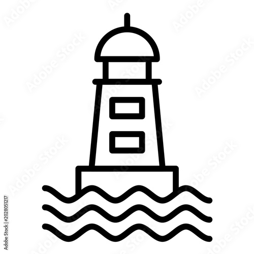 Tableau sur toile Navigation Light Icon