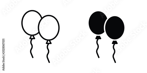 Schilderij op canvas Balloons icon