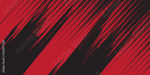 Photos Halftone black dots pattern with  gradient grunge texture background