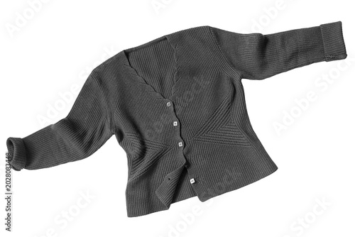 Black cardigan isolated