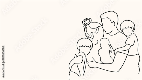 Cuadro en lienzo family, happy family, big family, family love, family bonding, parenting, parent