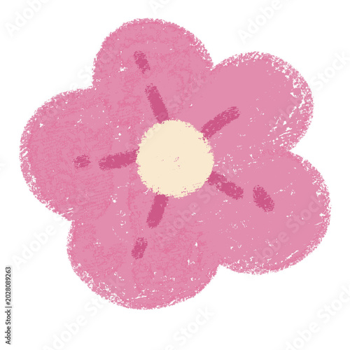 Pink flower Cute illustration 