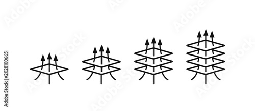 Breathable Multi-layer Structure Icons with Airflow Arrows